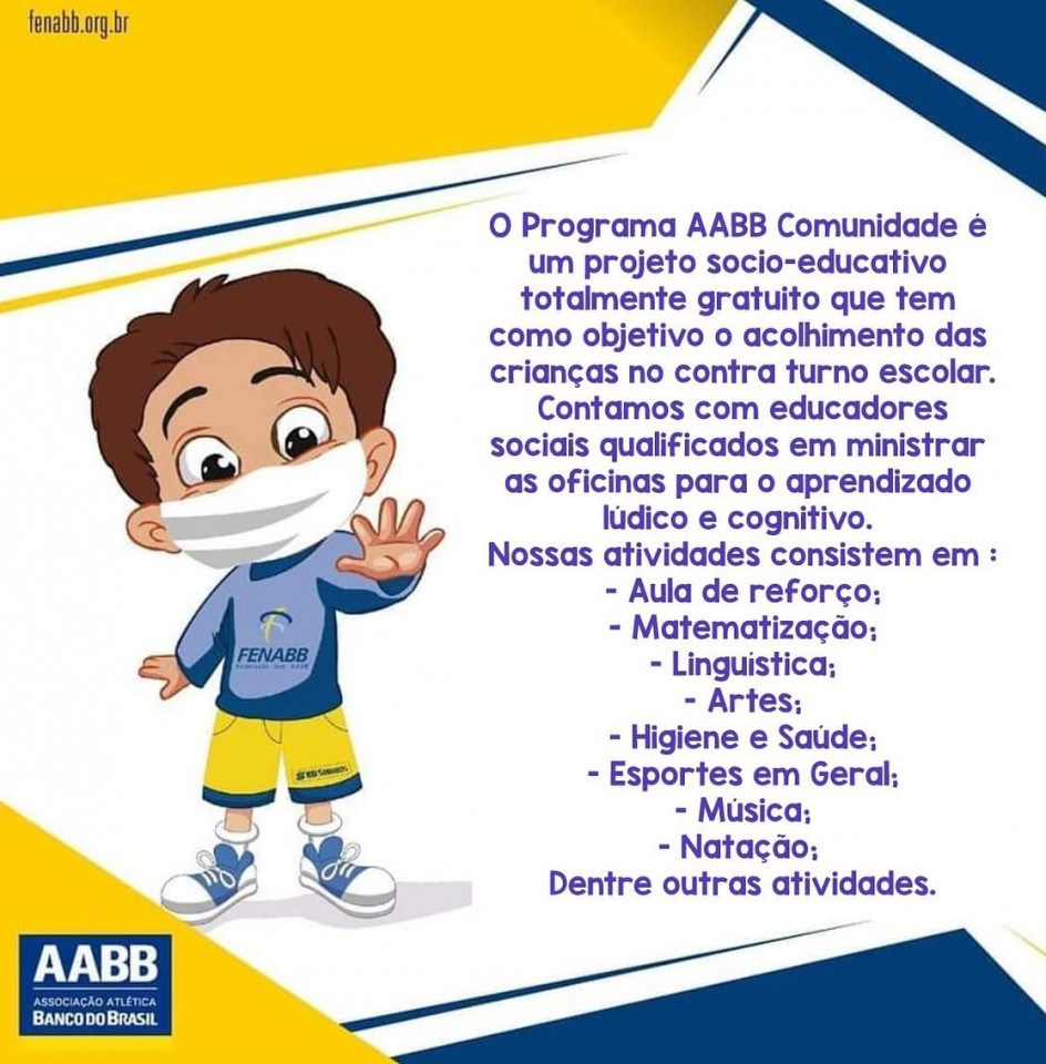 Matrículas da AABB Comunidade vão até o dia 16/02 - Prefeitura de