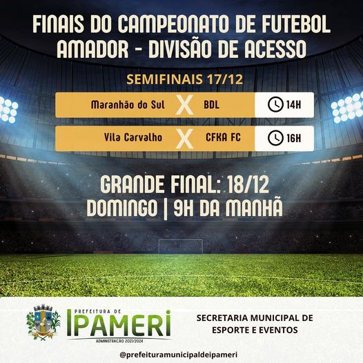 Final do Campeonato Municipal de Futebol Amador 1 Divisão