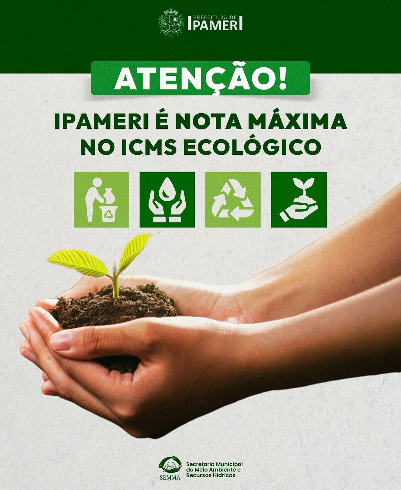 Prefeitura de Ipameri mais uma vez ganha nota máxima do ICMS Ecológico