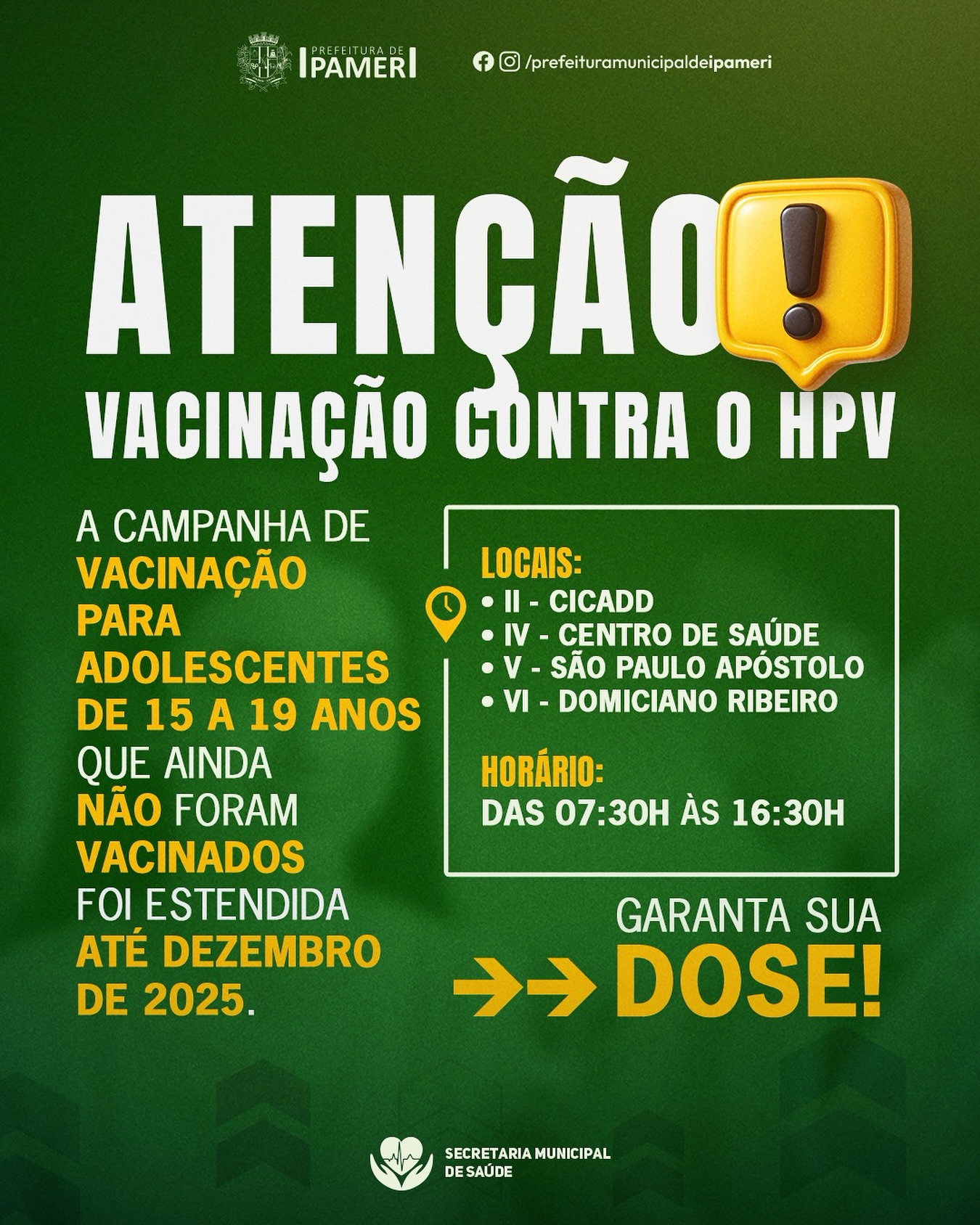Vacinação contra o HPV